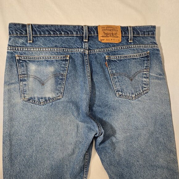 Vintage LEVI'S 505 Orange Tab Regular Fit Straight Leg Jean Size 40x30 - Picture 8 of 16